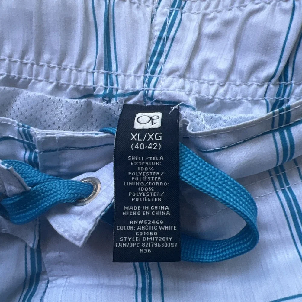 OP Board/Swim Short - XL -‎ White/Blue-Green